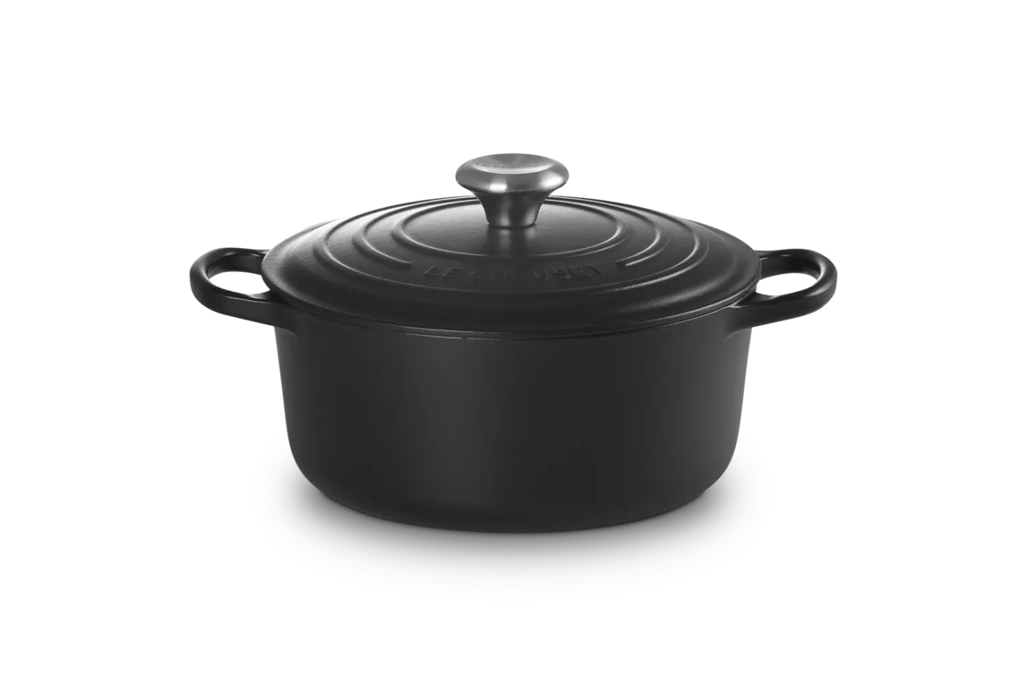 Cocotte rotonda Evolution in ghisa vetrificata cm. 26 nero matt