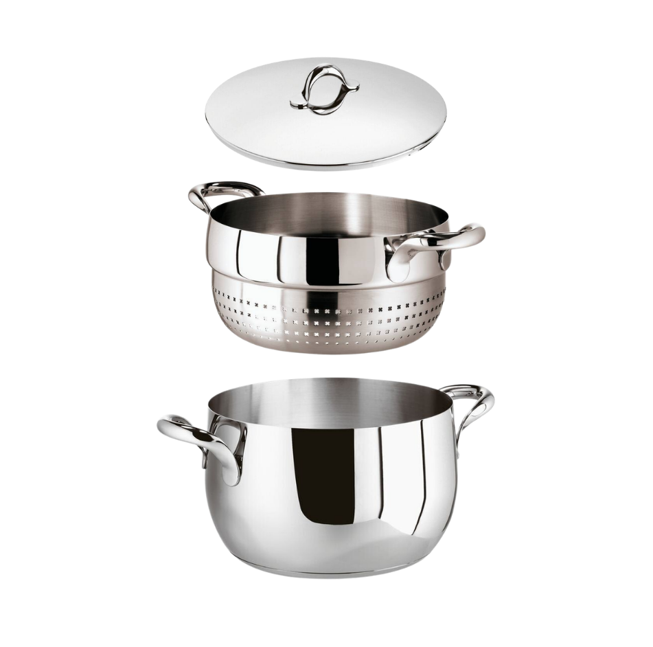 Set Casseruola Alta con Cuocivapore e Coperchio 24 cm – Sambonet Kikka