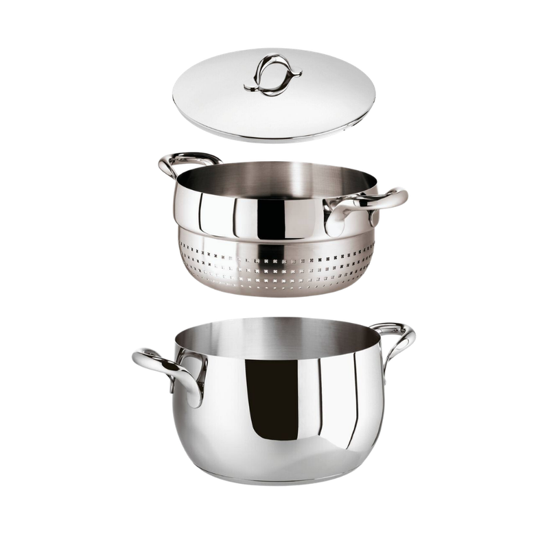 Set Casseruola Alta con Cuocivapore e Coperchio 24 cm – Sambonet Kikka