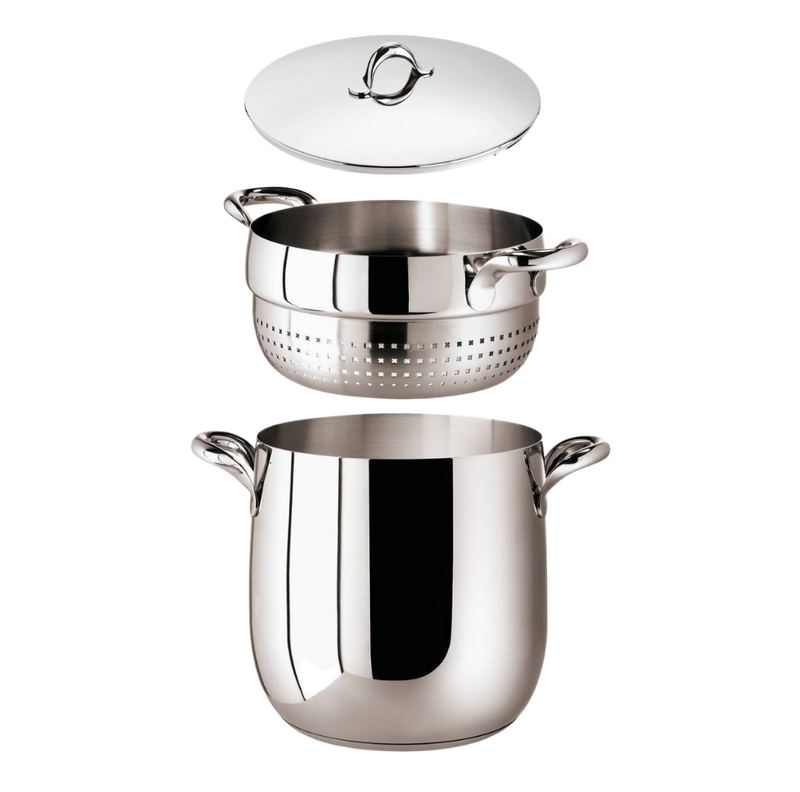 Set Pentola Alta con Cuocivapore e Coperchio 24 cm – Sambonet Kikka Set Pentola Alta con Cuocivapore e Coperchio 24 cm – Sambonet Kikka