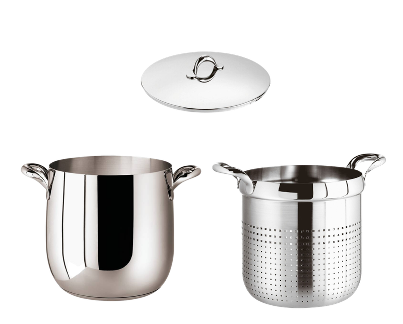 Set Pentola Alta con Colapasta e Coperchio 24 cm – Sambonet Kikka