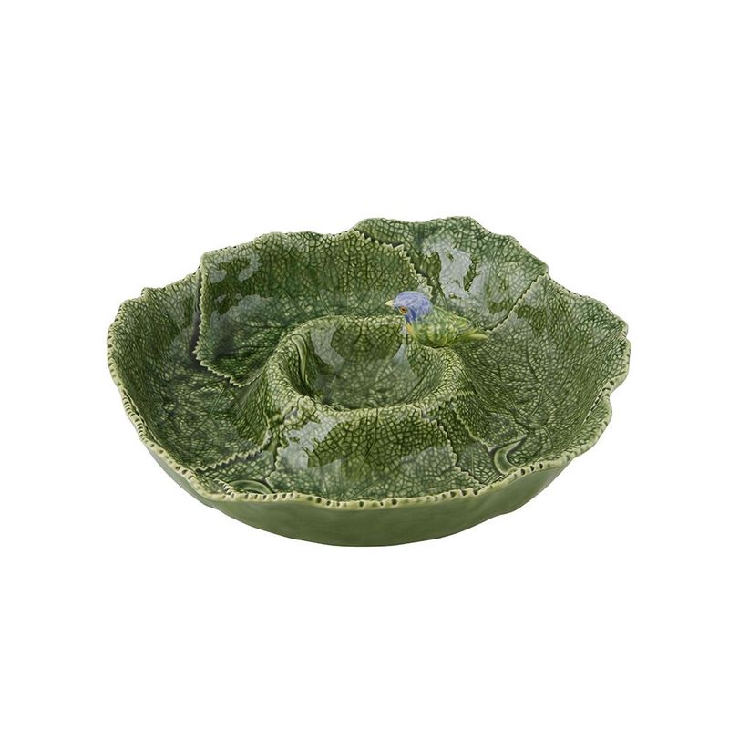 Antipastiera grande Cineraria con uccellino
