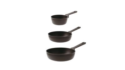 Set Casseruola Alta e 2 Padelle Alte Antiaderenti, Titan Pro Ø 16 , 24, 28 cm – Double Induction
