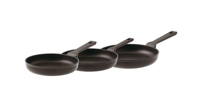 Set 3 Padelle Basse Antiaderenti, Titan Pro Ø 20, 24, 28 cm – Double Induction