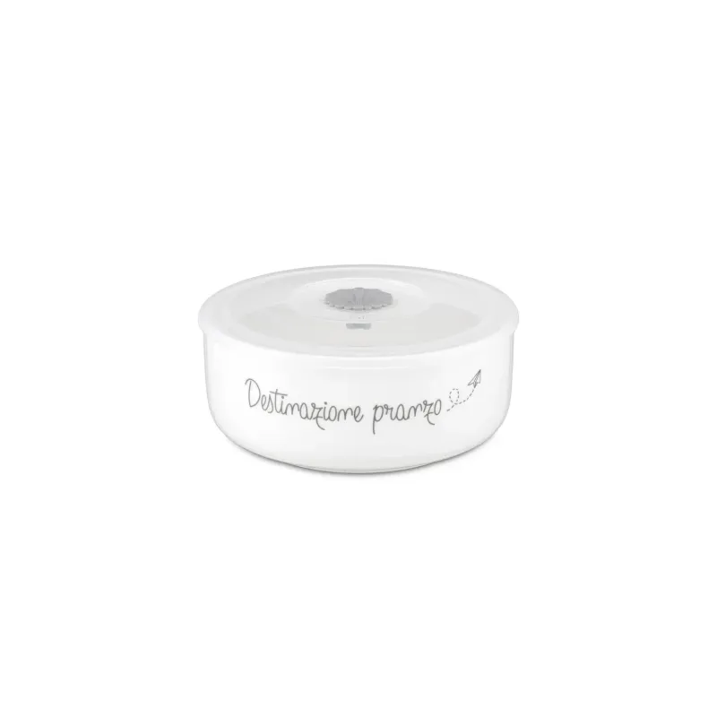 Ciotola porta pranzo con tappo silicone Ciotola porta pranzo con tappo silicone "GLI ONESTI" Ø15,5 cm.