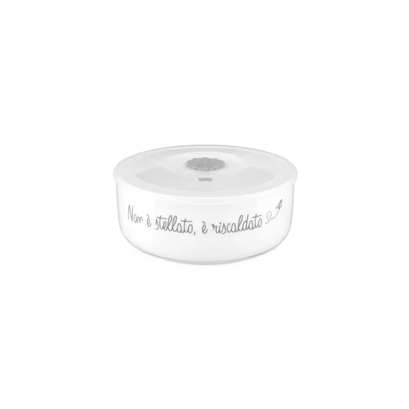 Ciotola porta pranzo con tappo silicone Ciotola porta pranzo con tappo silicone "GLI ONESTI" Ø15,5 cm.