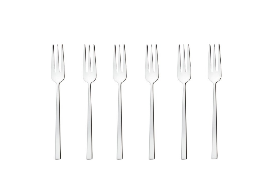Set 6 cucchiaini moka e 6 forchettine dolce Rock acciaio inox - SAMBONET