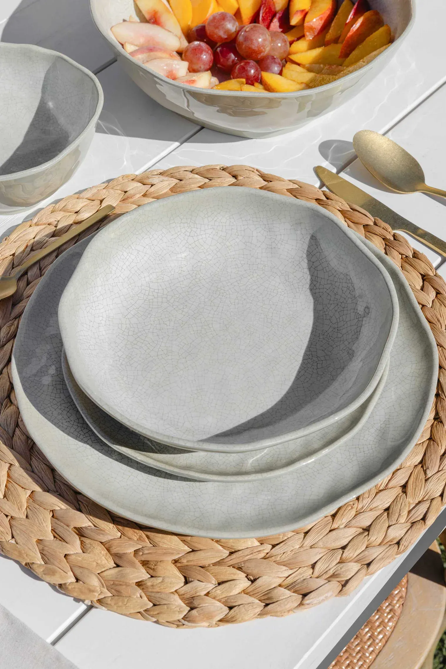 Set 2 piatti piani Atmosfera tortora Ø27 cm