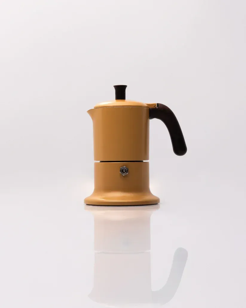 Caffettiera Coccinella senape 1 tazza induzione