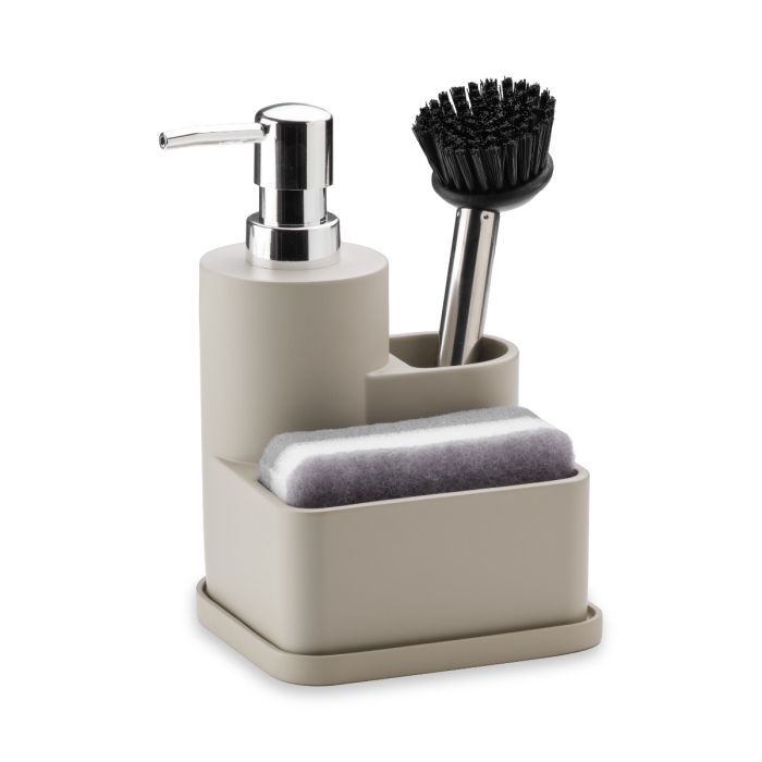 Contenitore sapone, spugna e spazzola