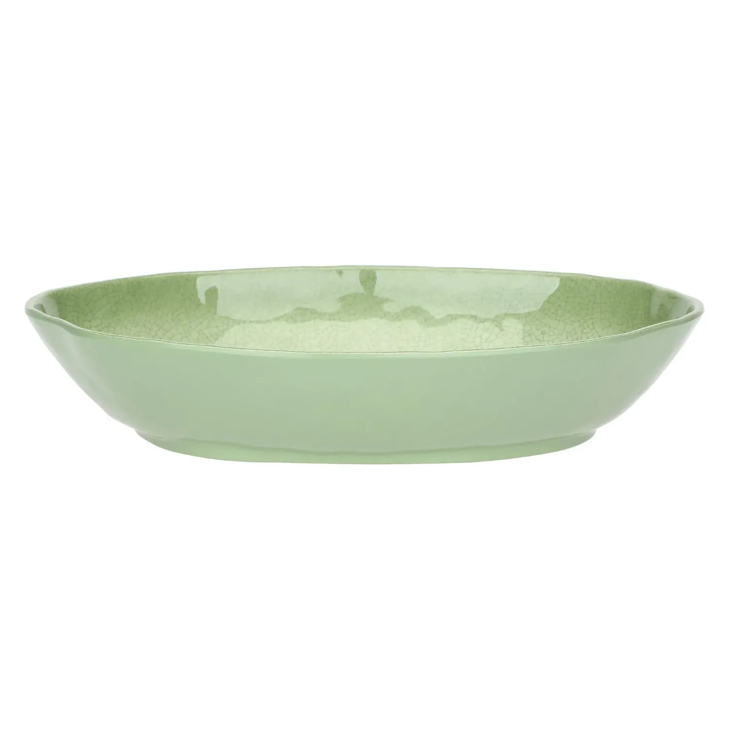 Risottiera ovale Atmosfera verde cm. 33 x 23,5
