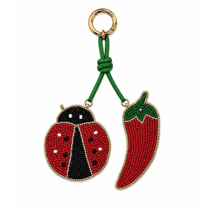 Charm da borsa e/o portachiavi. Decoro COCCINELLA E PEPERONCINO Charm da borsa e/o portachiavi. Decoro COCCINELLA E PEPERONCINO