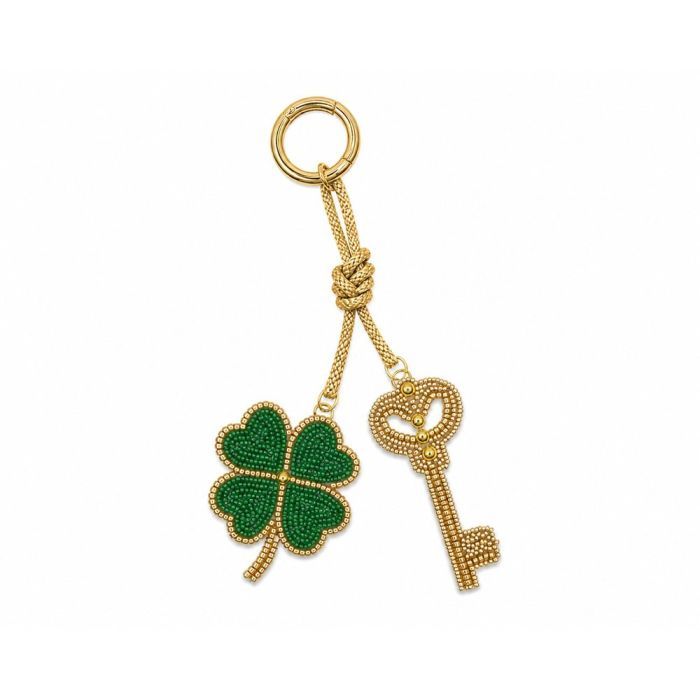 Charm da borsa e/o portachiavi. Decoro QUADRIFOGLIO E CHIAVE. Charm da borsa e/o portachiavi. Decoro QUADRIFOGLIO E CHIAVE.