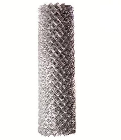 4-ft H x 50-ft W 11.5-Gauge Galvanized Steel Chain Link Fence Fabric with Mesh Size 2.375-in