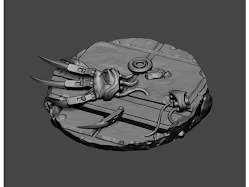 40k Base with Necron claw
