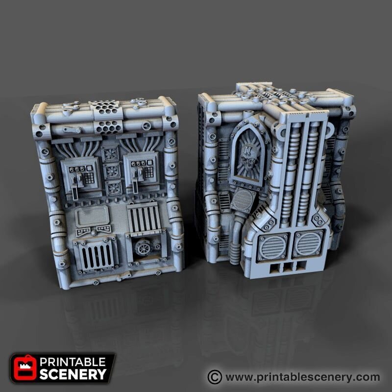 Gothic Spaceship Hive Wall and Column