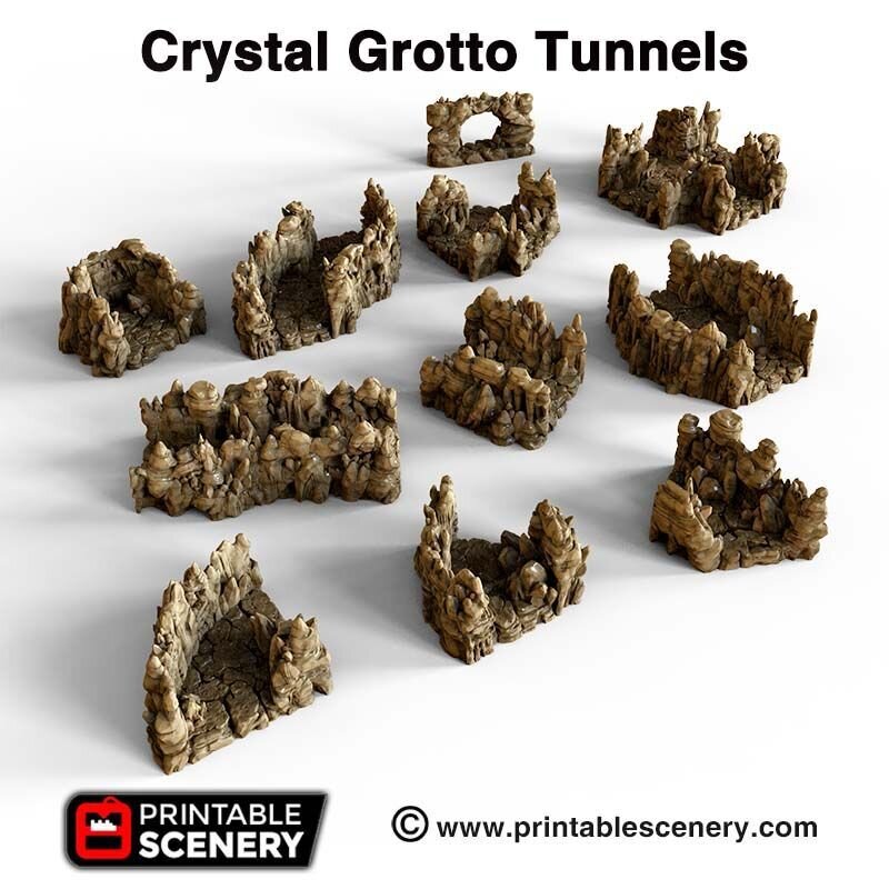 Crystal Grotto Cavern Terrain Tunnels