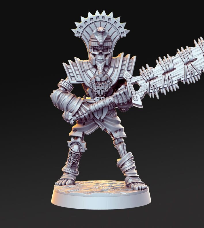 Mummy with two handed weapon