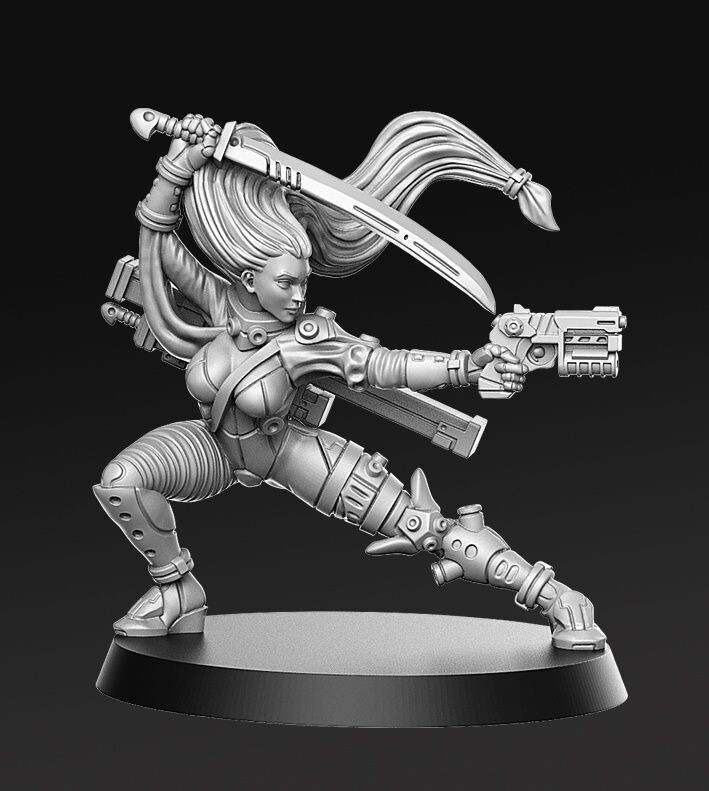 Viera the Cyberpunk Warrior