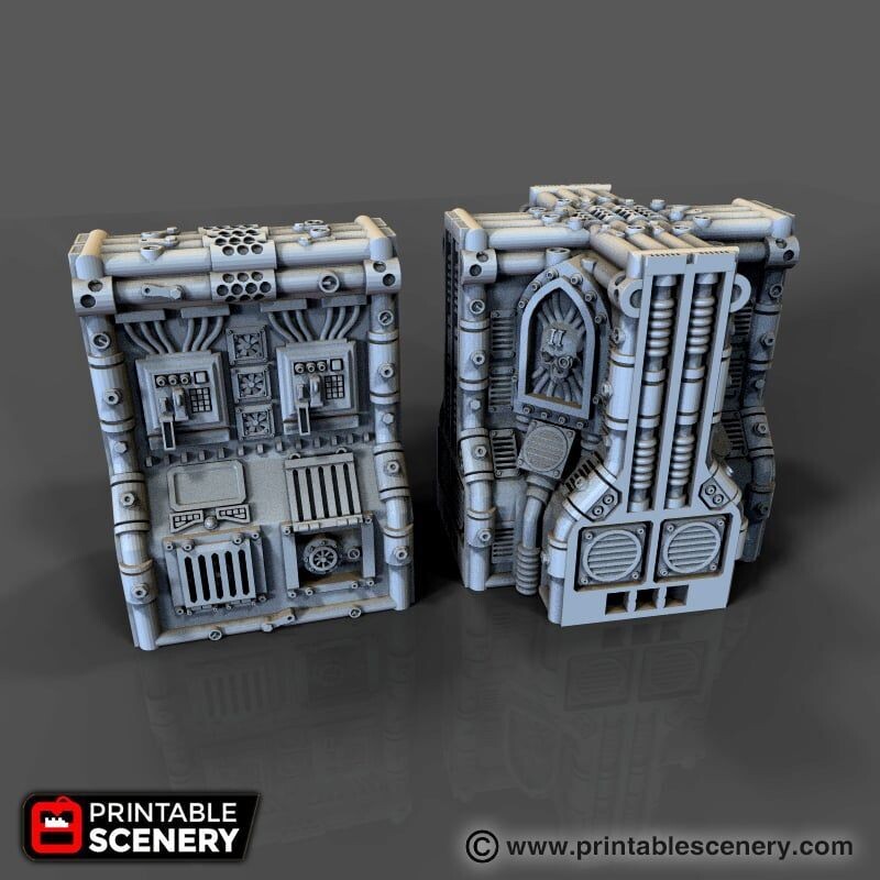 Gothic Spaceship Hive Wall and Column