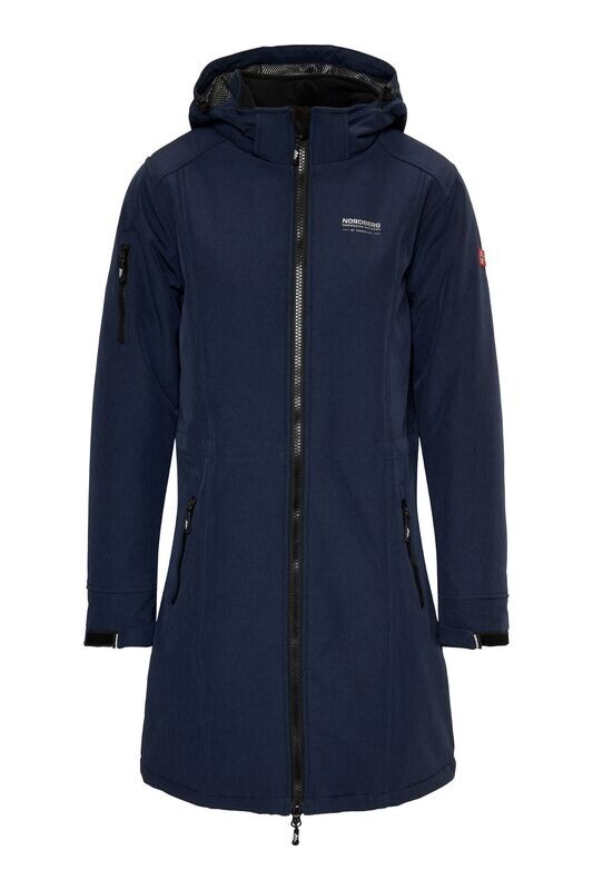Gitte Women's Padded Softshell (long) Dark Navy Melange