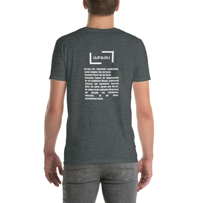 Hufguru - Definition des Hufgurus Vorder- und Rückseite Druck - Unisex-T-Shirt
