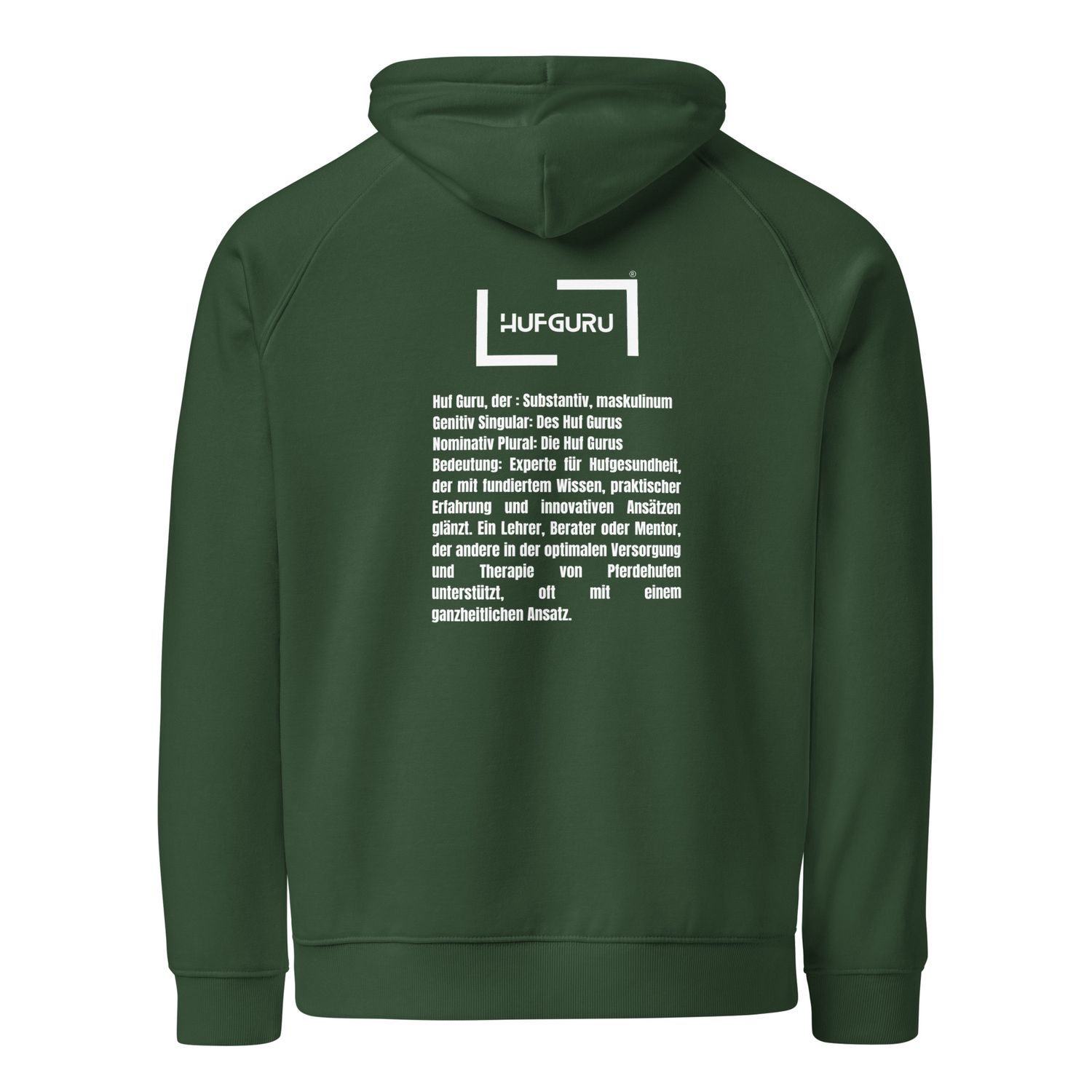 Hufguru - Der Hufguru Definition - Unisex Bio-Raglan-Hoodie