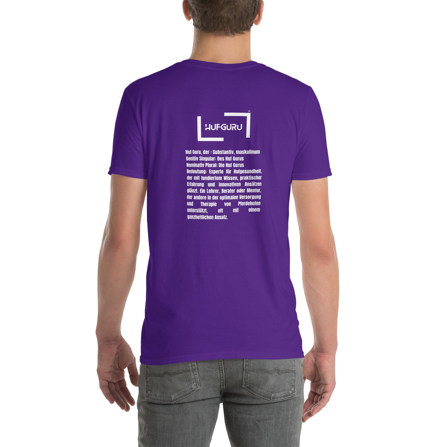 Hufguru-T-Shirt - Definition des Hufgurus Vorder- und Rückseite Druck - Unisex-T-Shirt