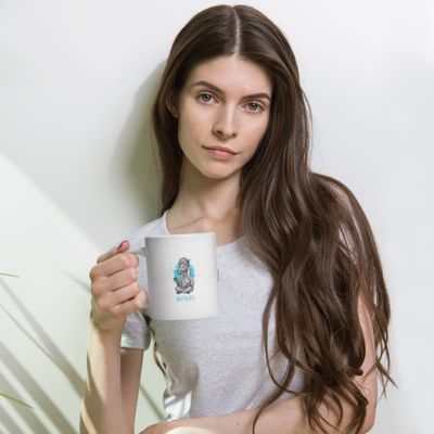 Hufguru Tasse - Weiße, glänzende Tasse Hufguru Tasse - Weiße, glänzende Tasse