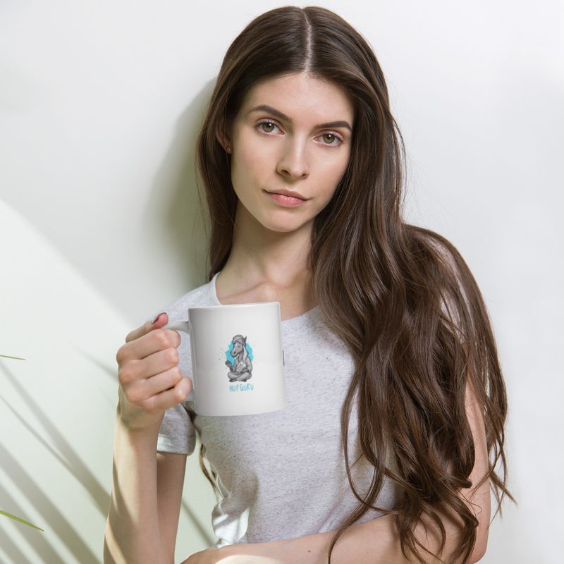 Hufguru Tasse - Weiße, glänzende Tasse