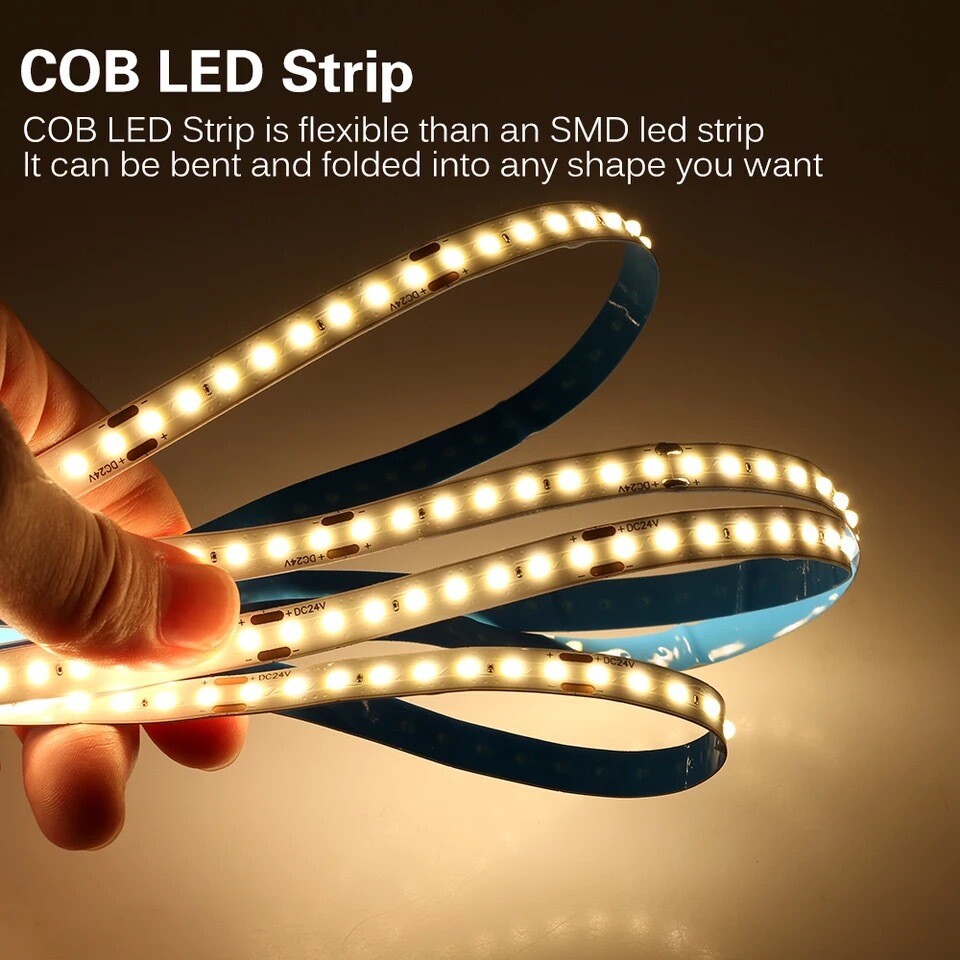DOT COB LED FLEX STRIP 160 DOT LED CHIPS /M 10W / 3.3 FT DC 24 V  IP20