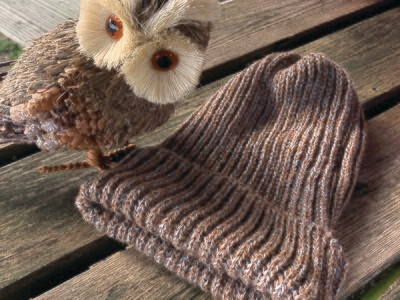 Brown/Grey Marl Knitted Alpaca Hat