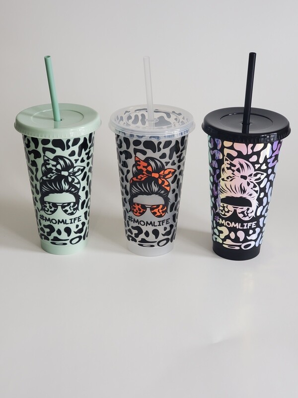 Leopard Mom Life Tumbler