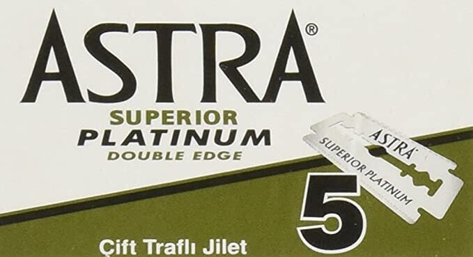 Astra Superior Platinum Double Edge Razor Blades, 5 Count