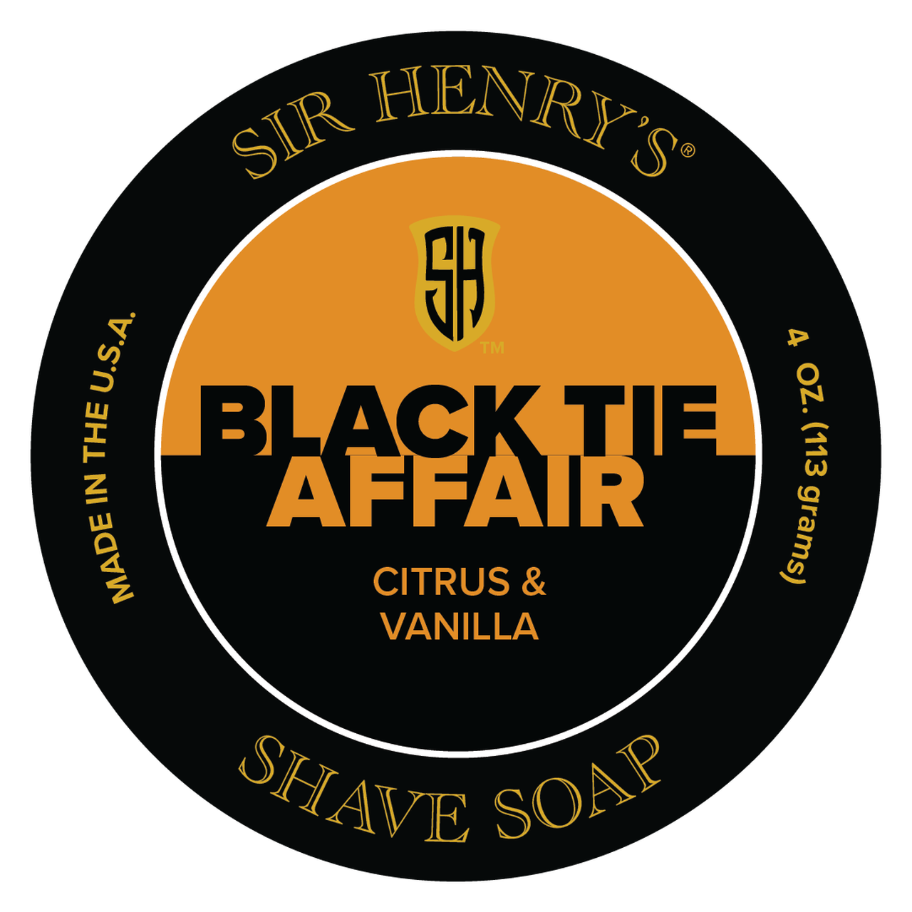 Sir Henry's Black Tie Affair Artisan Shave Soap