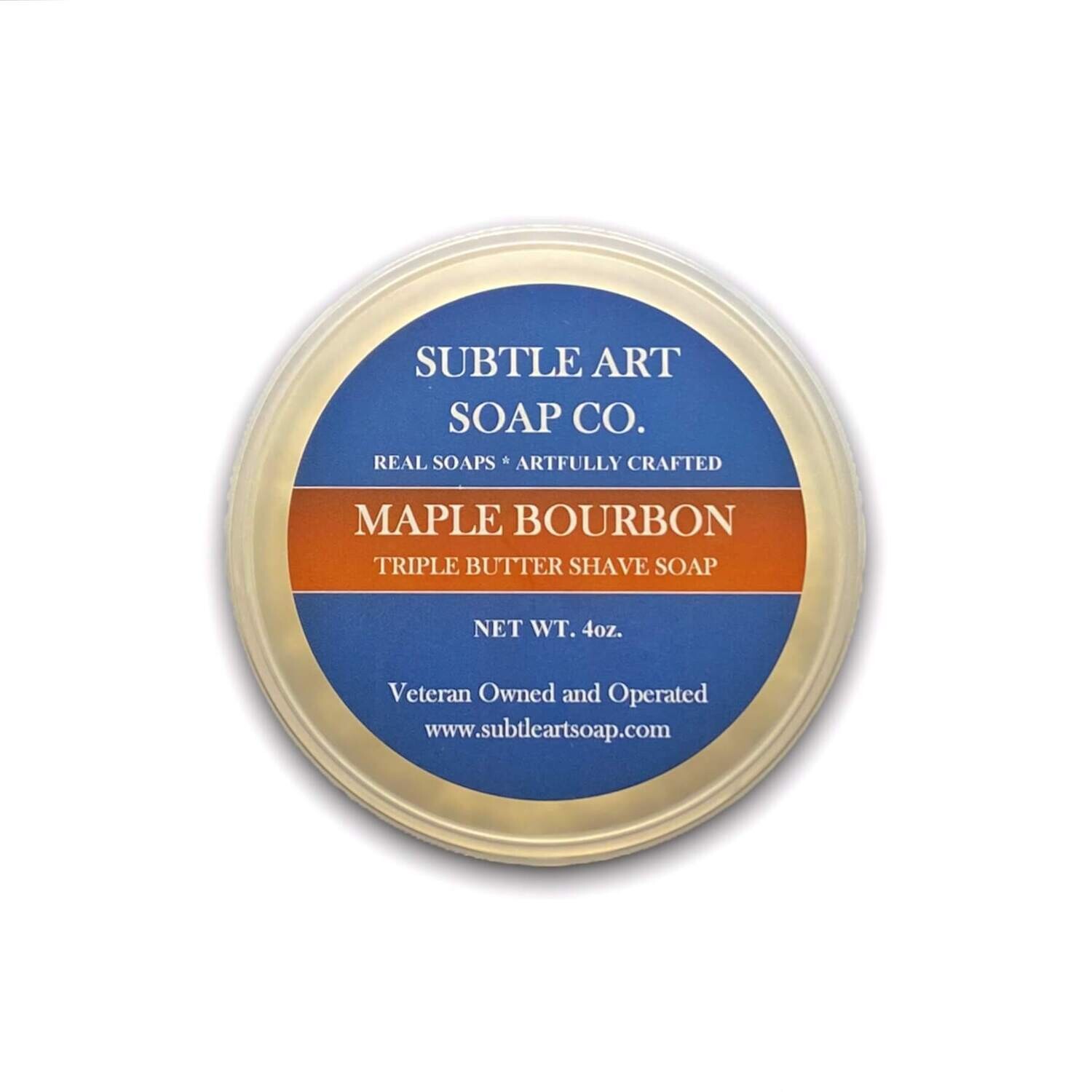 Subtle Art Soap Maple Bourbon Artisan Shave Soap