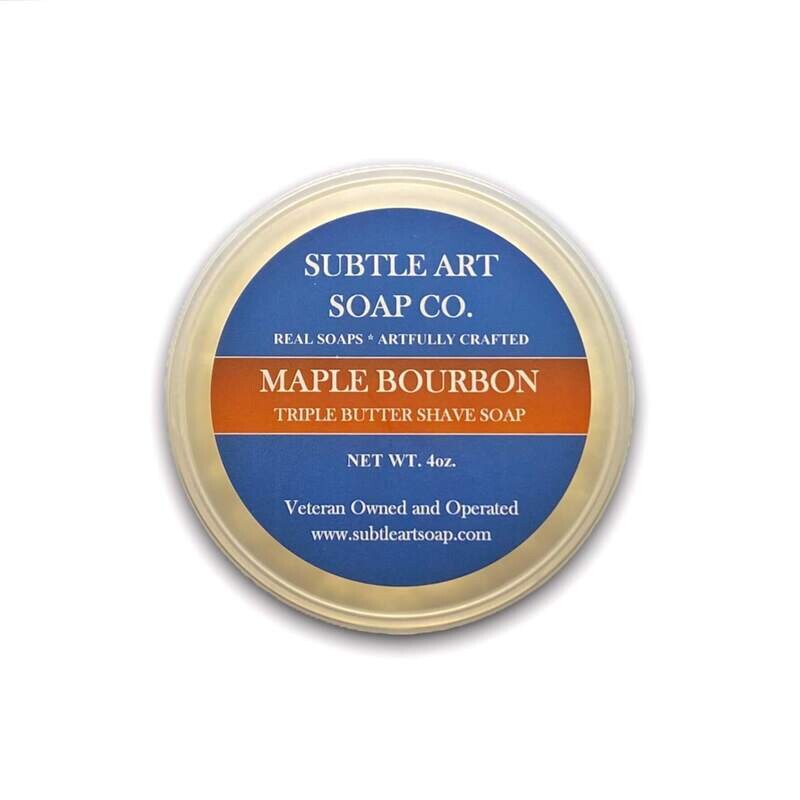 Subtle Art Soap Maple Bourbon Artisan Shave Soap
