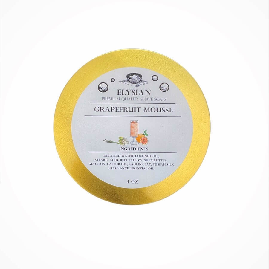 Elysian Soap Grapefruit Mousse Artisan Shave Soap