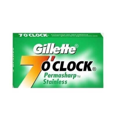 Gillette 7 O'Clock Permasharp Stainless Double Edge Razor Blades, 10 Count