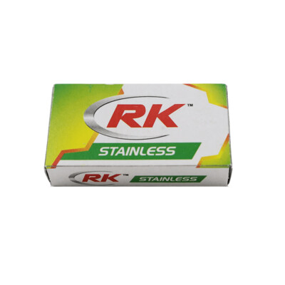 RK Stainless Double Edge Razor Blades, 10 Count