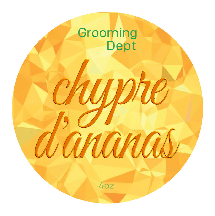 Grooming Dept. Chypre D'Ananas Artisan Shaving Soap