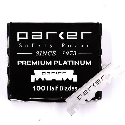 Parker Premium Platinum Half Razor Blades, 100 Count