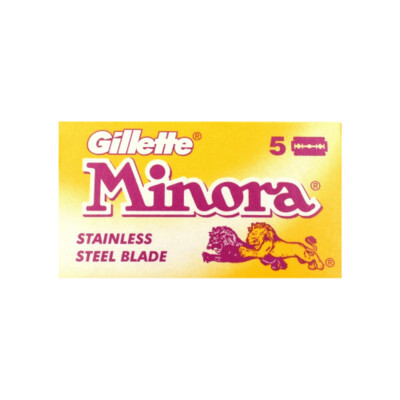 Gillette Minora Stainless Steel Double Edge Razor Blades, 5 Count