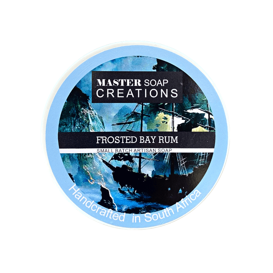 Master Soap Creations Frosted Bay Rum Artisan Shaving Soap - Available at The Wet Shaving Store