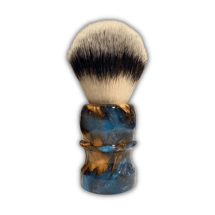 Brü British Columbia Riverwood with Blue Resin, 26mm Synthetic Brush, #6