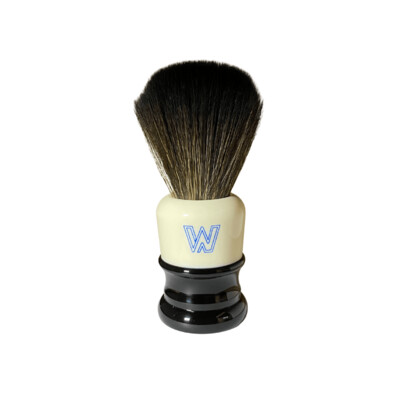 The Wet Shaving Store White and Black Synthetic Shaving Brush with G5 Knot - V1