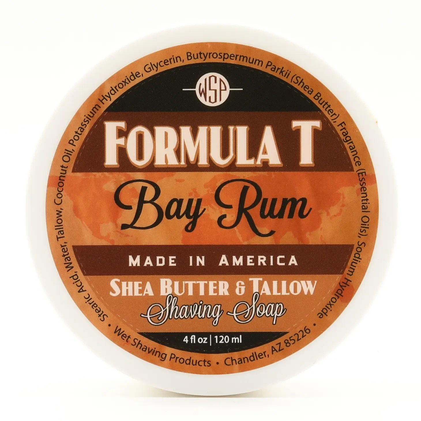 Wet Shaving Products Formula T Bay Rum Artisan Shaving Soap