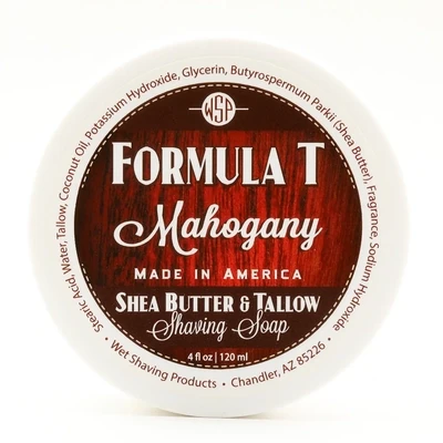 Wet Shaving Products Formula T Mahogany Artisan Shaving Soap