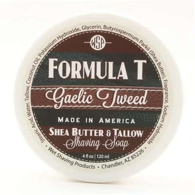 Wet Shaving Products Formula T Gaelic Tweed Artisan Shaving Soap