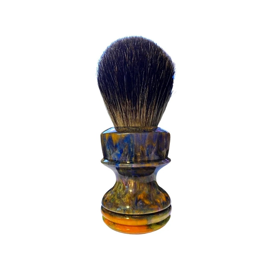 SmilezforMilez Black Heart Artisan Made Brush #2, 26mm Bulb Black Badger Knot